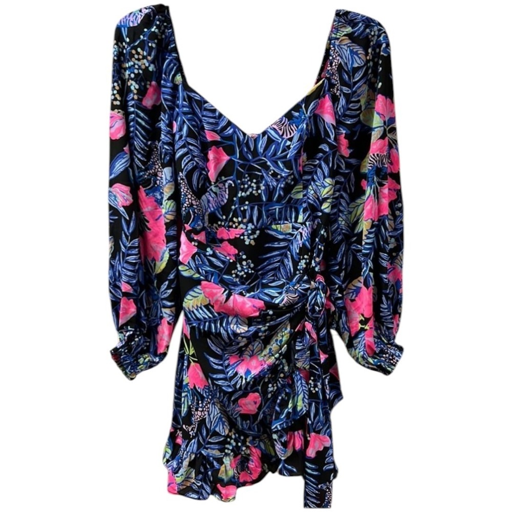 Lilly Pulitzer Size 2 Lila Long Sleeve Dress In Onyx Earned Stripes Party‎